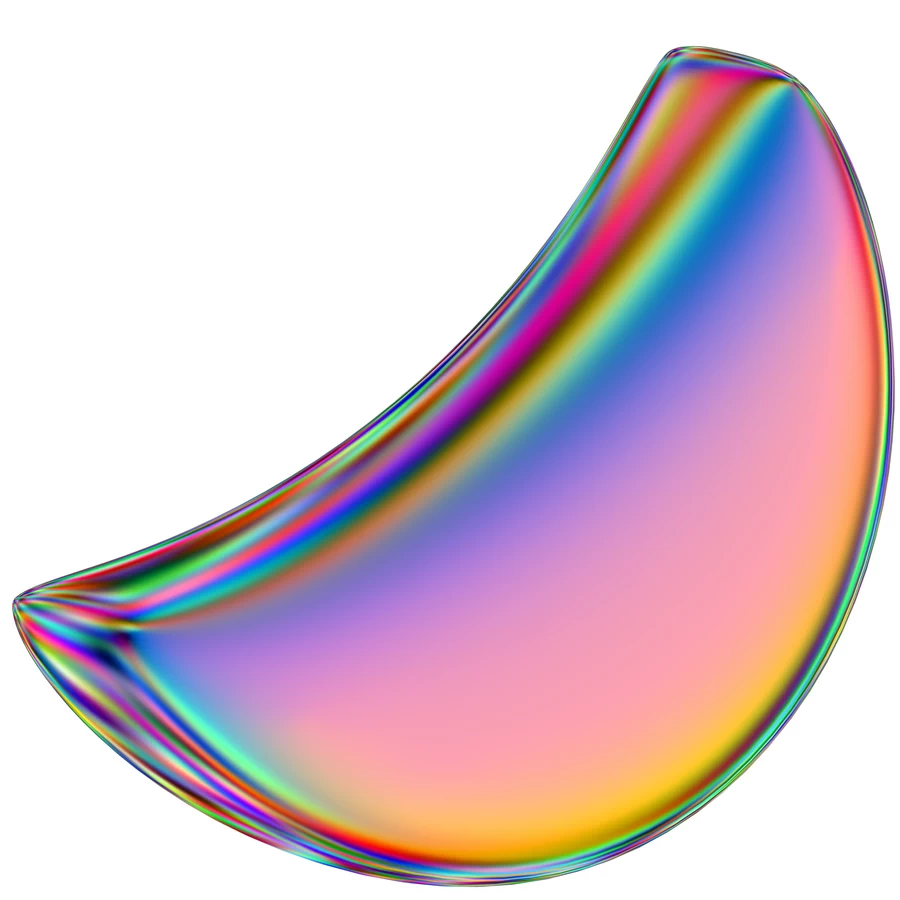 潮流酸性全息金属镭射机能彩虹3D立体几何图形png免抠图片素材【061】